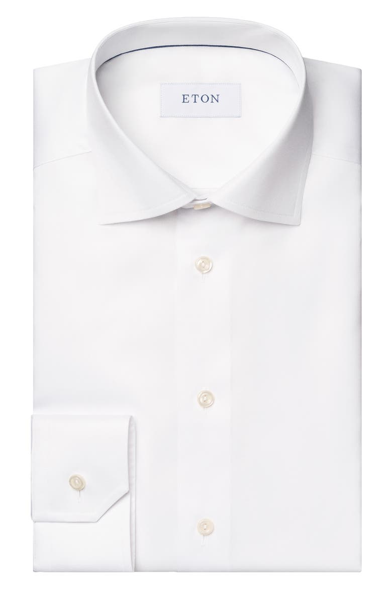 Super Slim Fit Cotton Dress Shirt, Alternate, color, WHITE