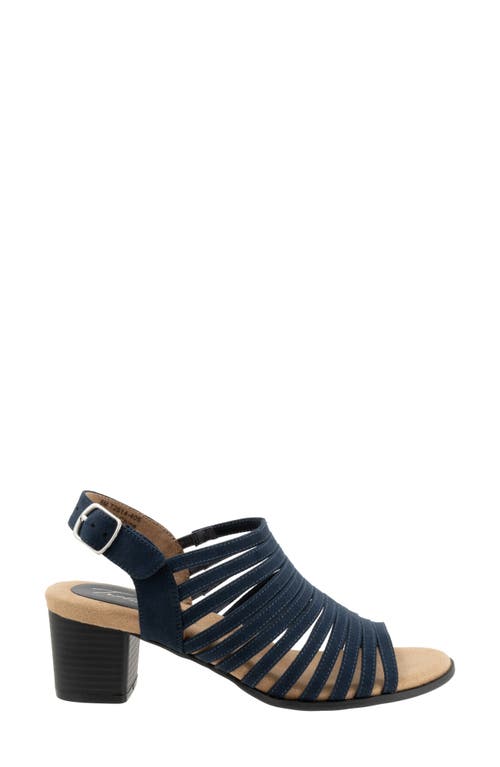 Trotters Midge Slingback Sandal In Navy Suede
