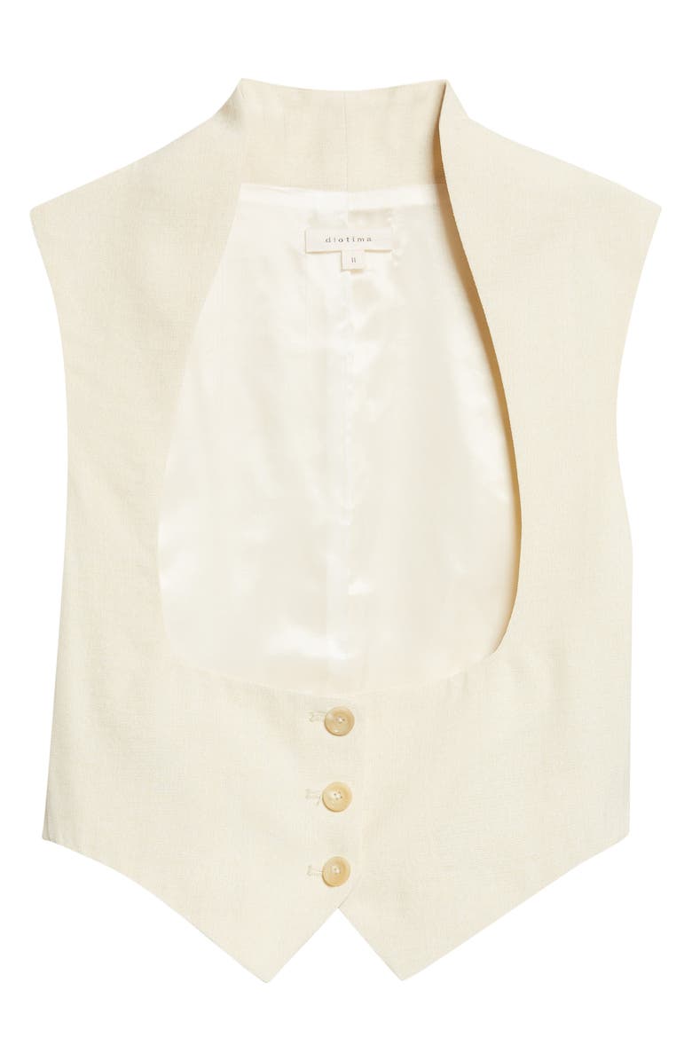 Diotima Décolleté Vest, Main, color, Ecru