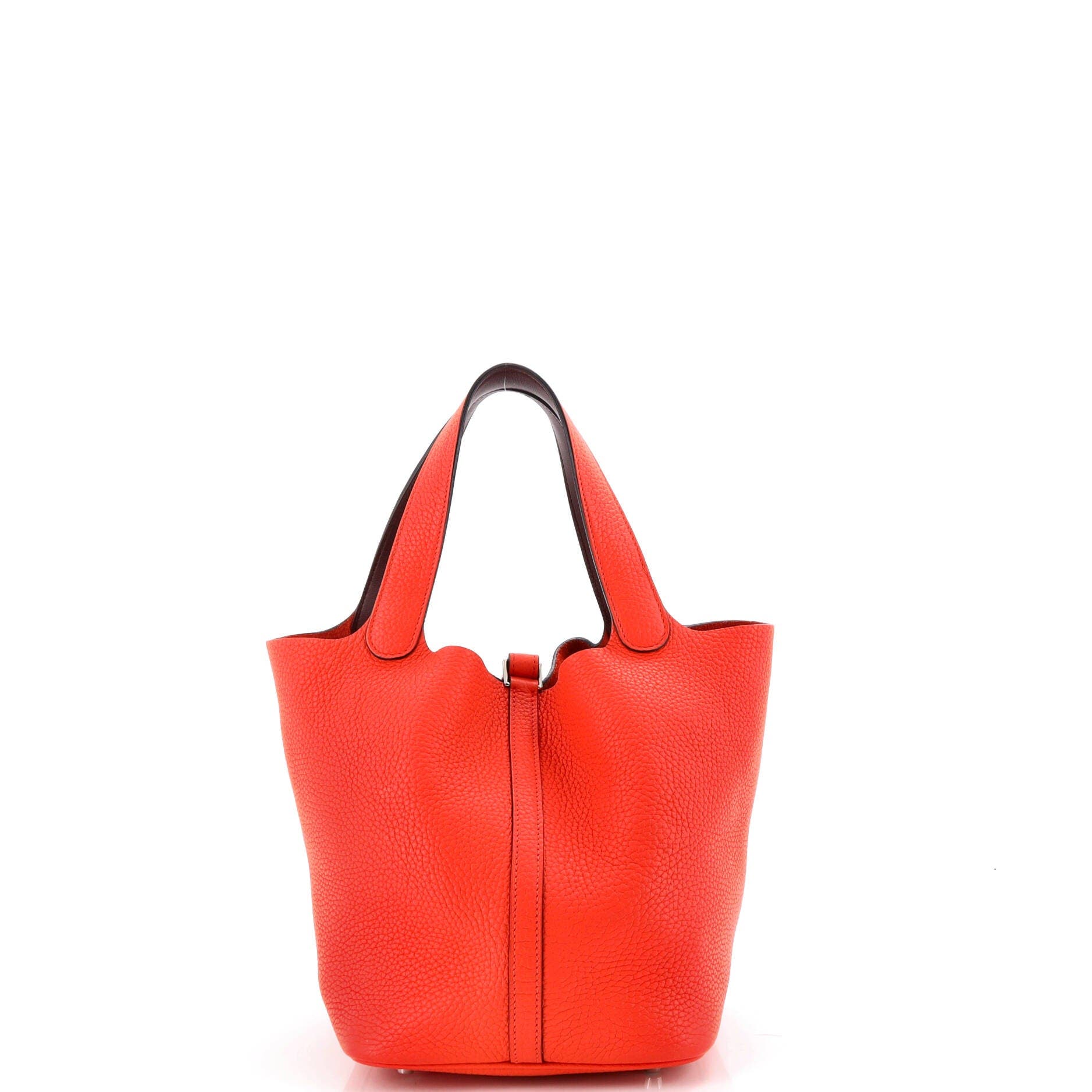 Picotin Lock Bag Clemence MM, Alternate, color, Orange Poppy