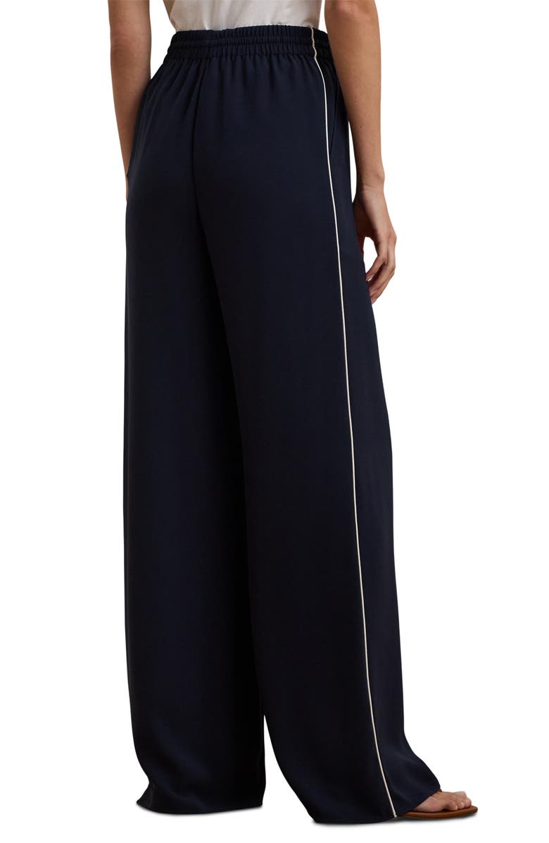 Lauren Ralph Lauren Side Stripe Georgette Wide Leg Pants, Alternate, color, 