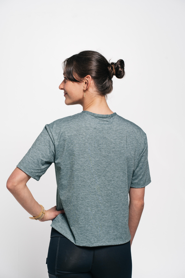 Travel T-Shirt, Alternate, color, Winter Moss Green