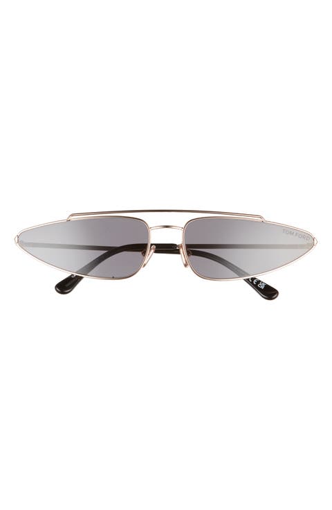 Cam 65mm Oversize Geometric Sunglasses
