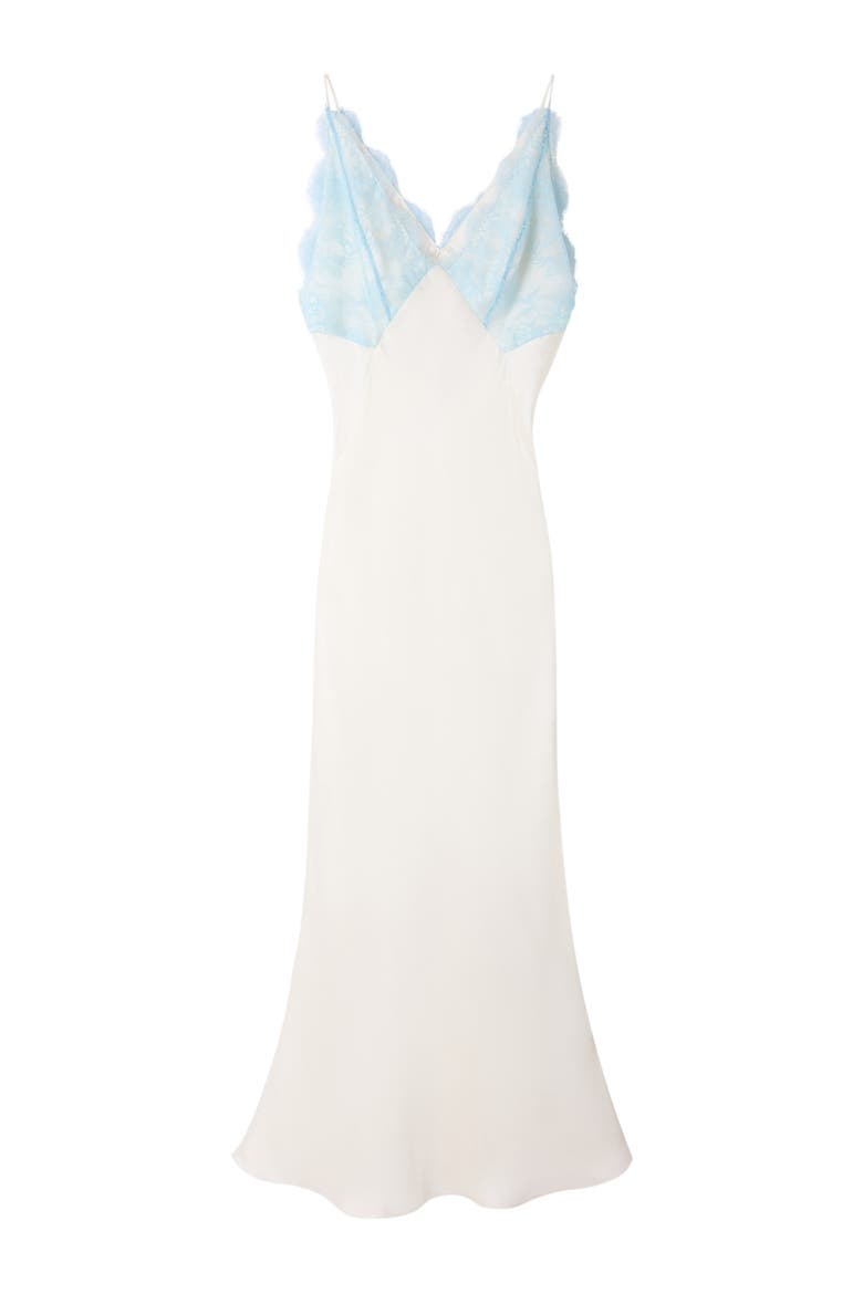 Lingerie-style maxi dress, Alternate, color, Ecru
