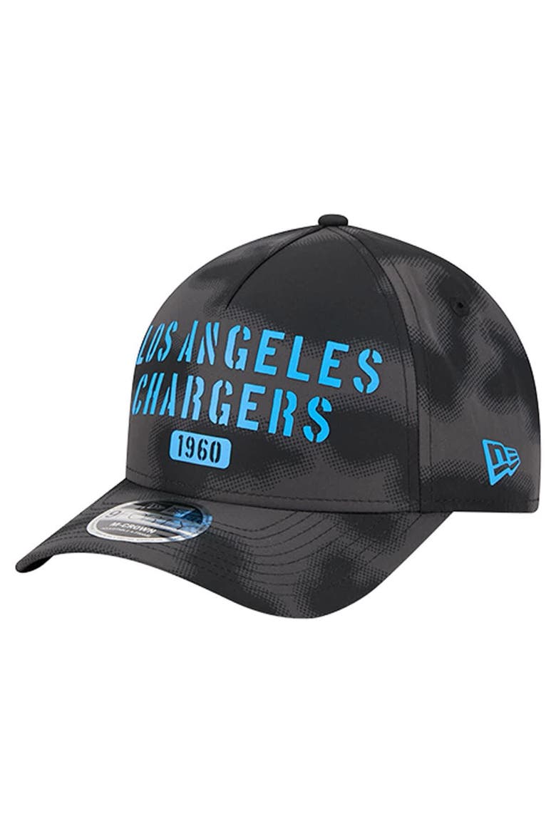 Men's New Era Gray Los Angeles Chargers Halftone Camo 9FORTY Hat, Main, color, Gray