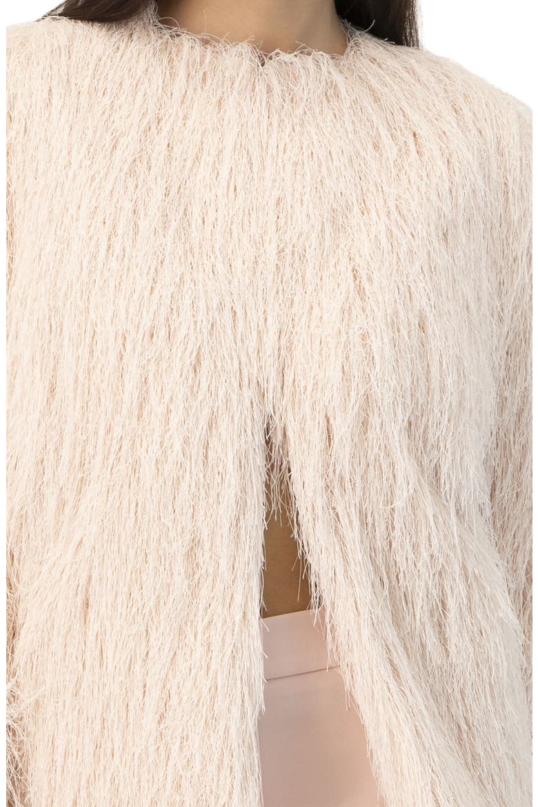 Fringe Coat with Snap Closures, Alternate, color, Dusty Pink