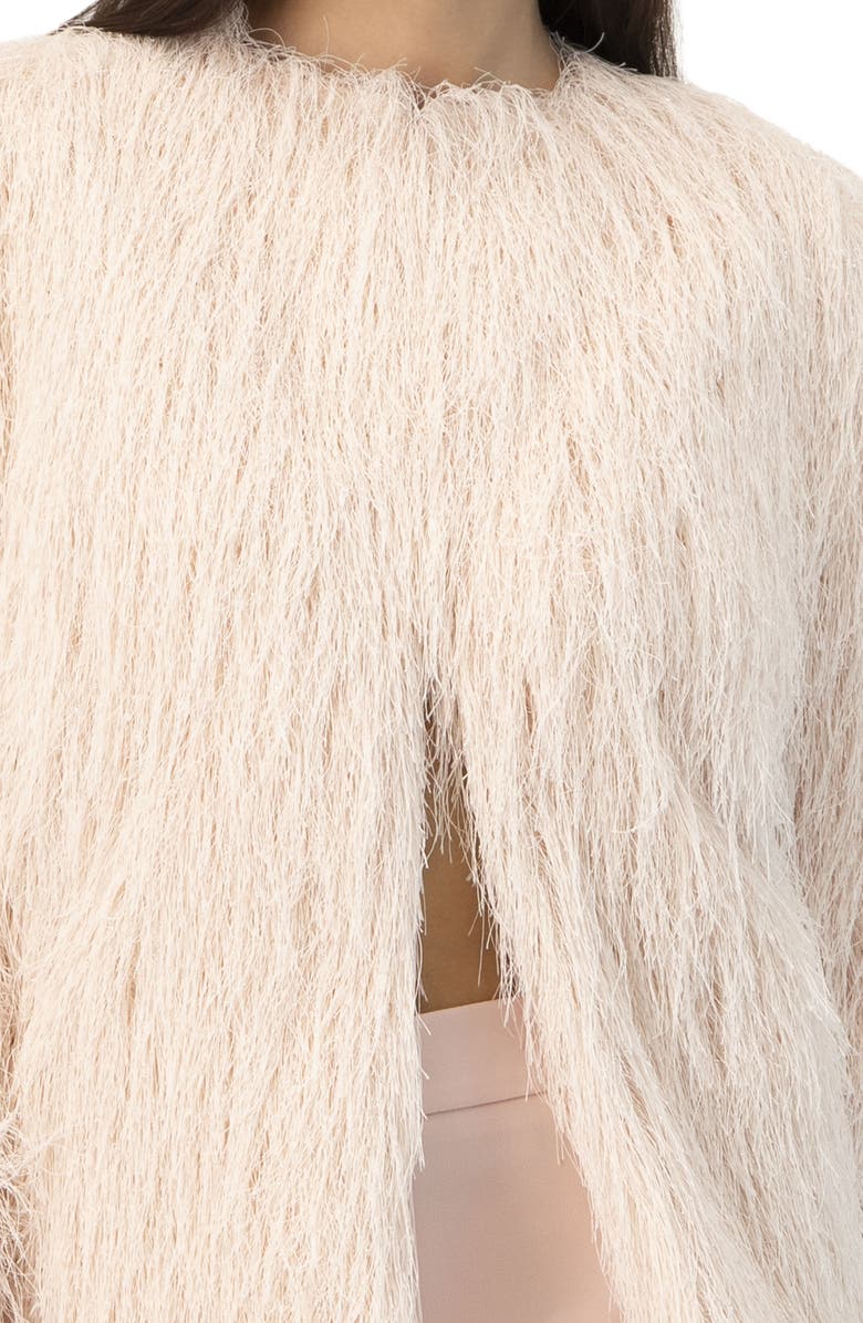 IVONNE Fringe Coat with Snap Closures, Alternate, color, Dusty Pink