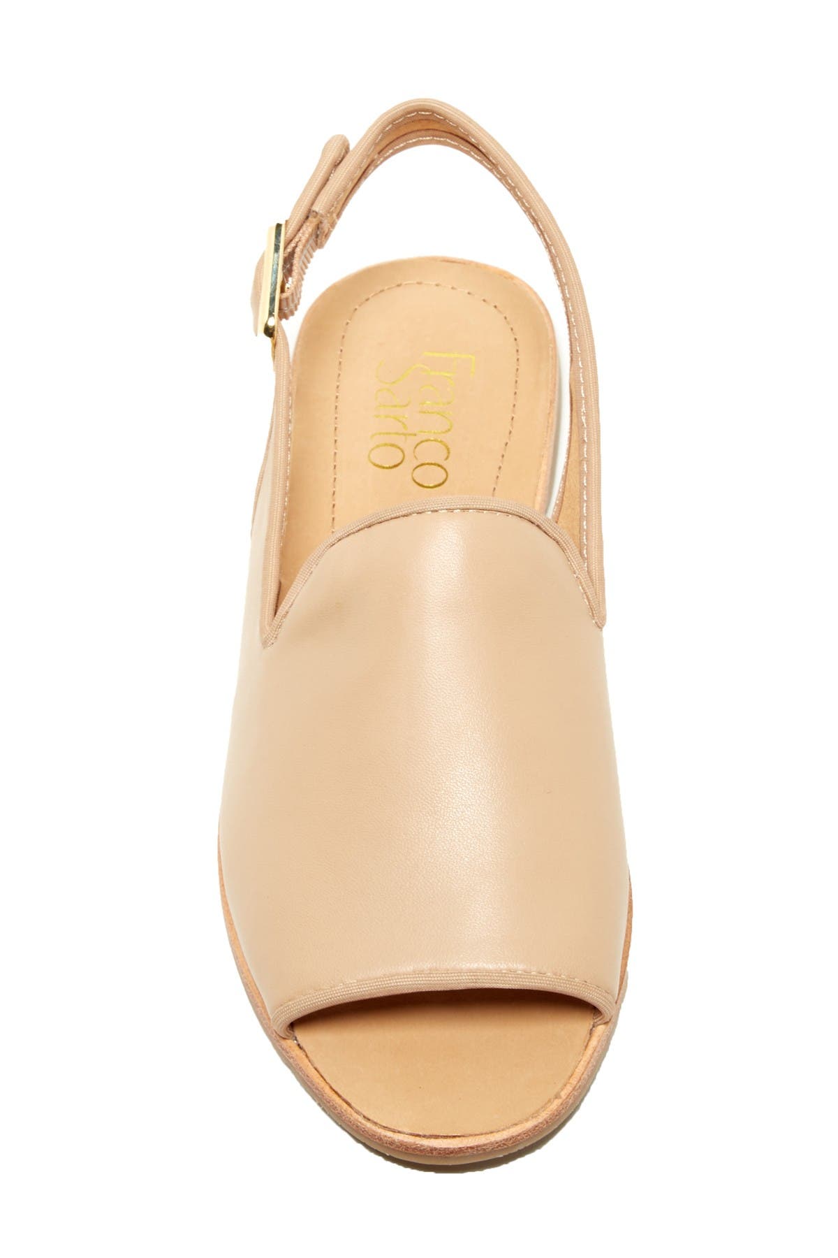 Franco Sarto Valonia Leather Peep Toe Slingback Sandal - Wide Width ...