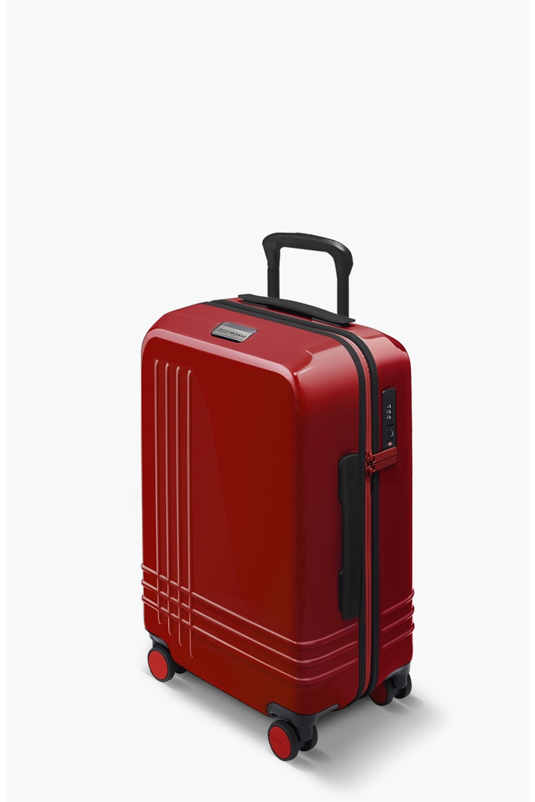 Carry-On Luggage, Alternate, color, Red Gloss / Black Trim