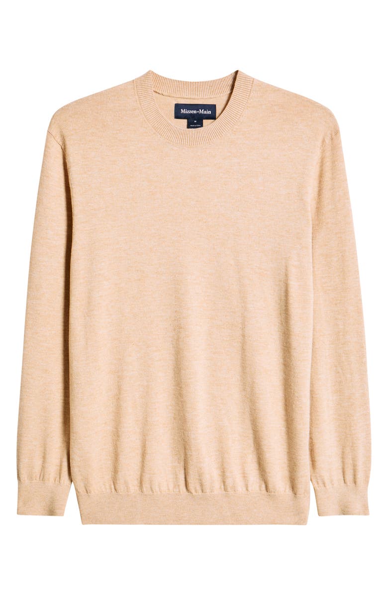 Mizzen+Main Heritage Crewneck Sweater, Alternate, color, Khaki Heather