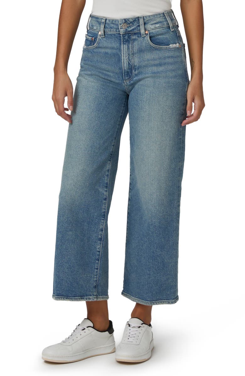 PAIGE Sasha Distressed Wide Leg Ankle Jeans, Main, color,