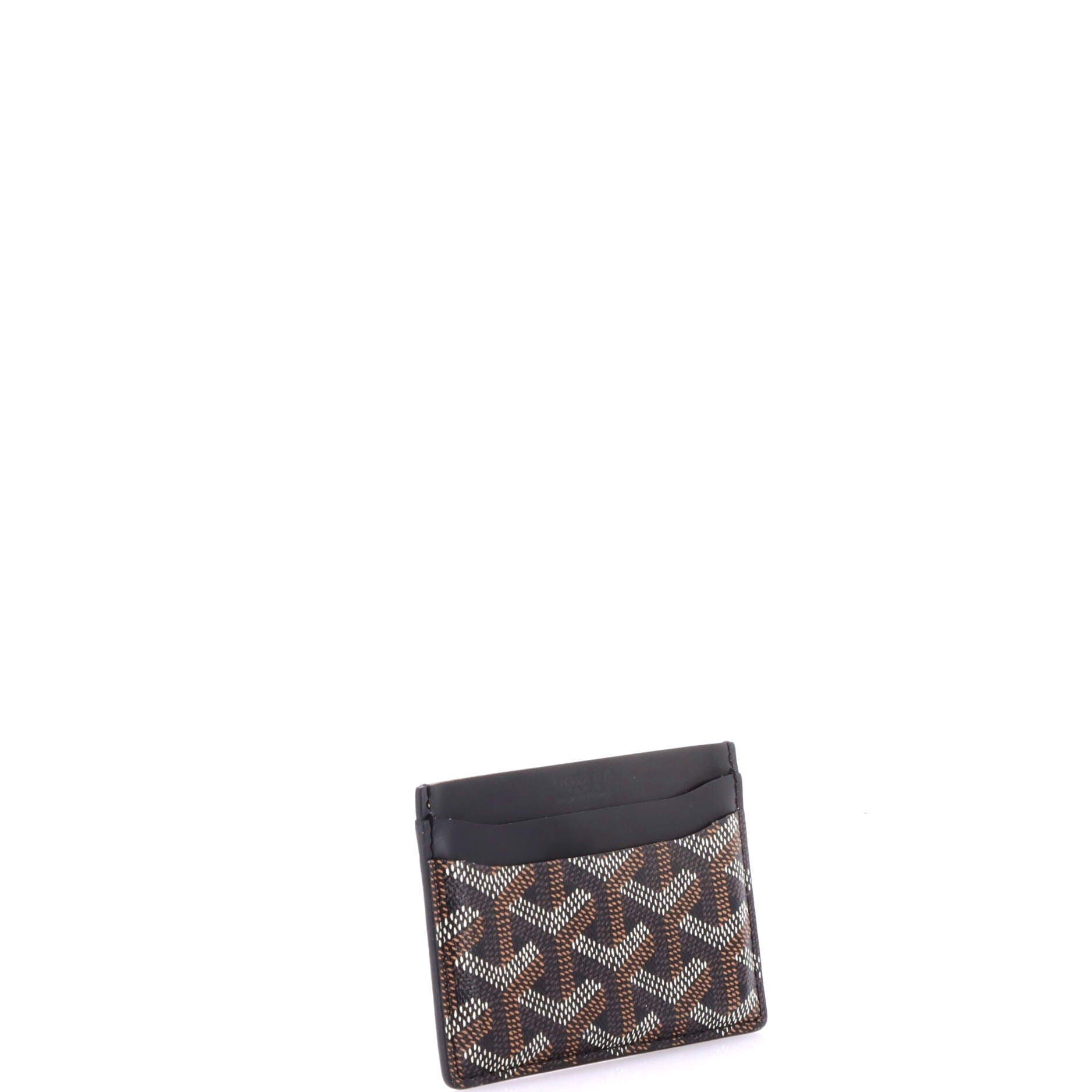 Saint Sulpice Card Holder Coated Canvas, Alternate, color, Black
