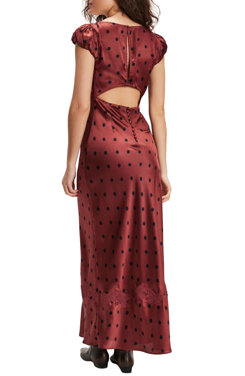 Butterfly Babe Polka Dot Cutout Maxi Dress