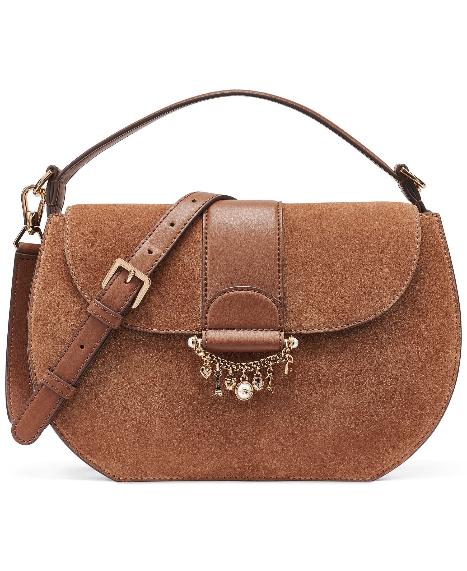 Jocelina Suede Satchel, Main, color, Cognac