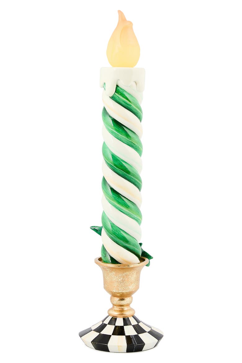 Check It Out Illuminated Candle Decoration, Alternate, color, GREEN