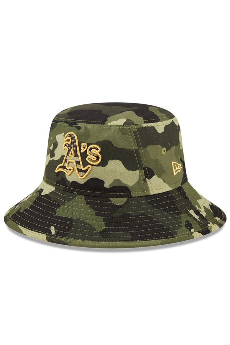 Men's New Era Camo Oakland Athletics 2022 Armed Forces Day Bucket Hat, Alternate, color, Camo