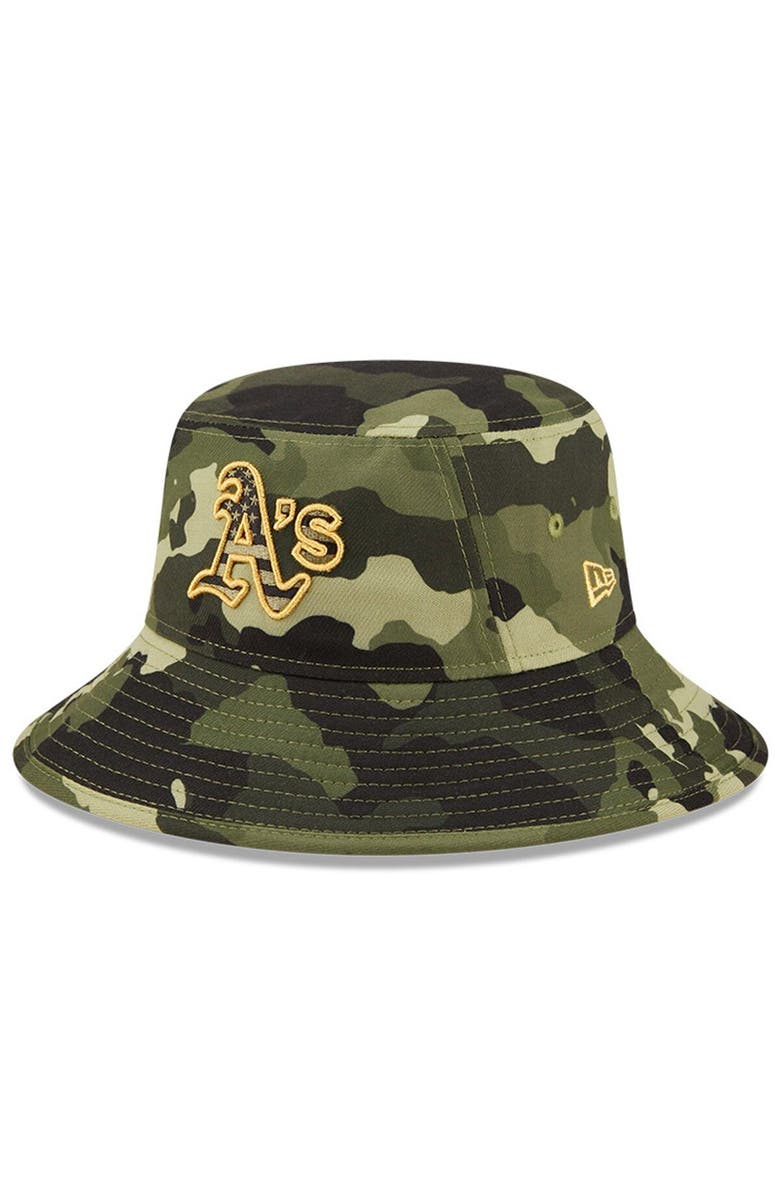 New Era Men's New Era Camo Oakland Athletics 2022 Armed Forces Day Bucket Hat, Alternate, color, Camo