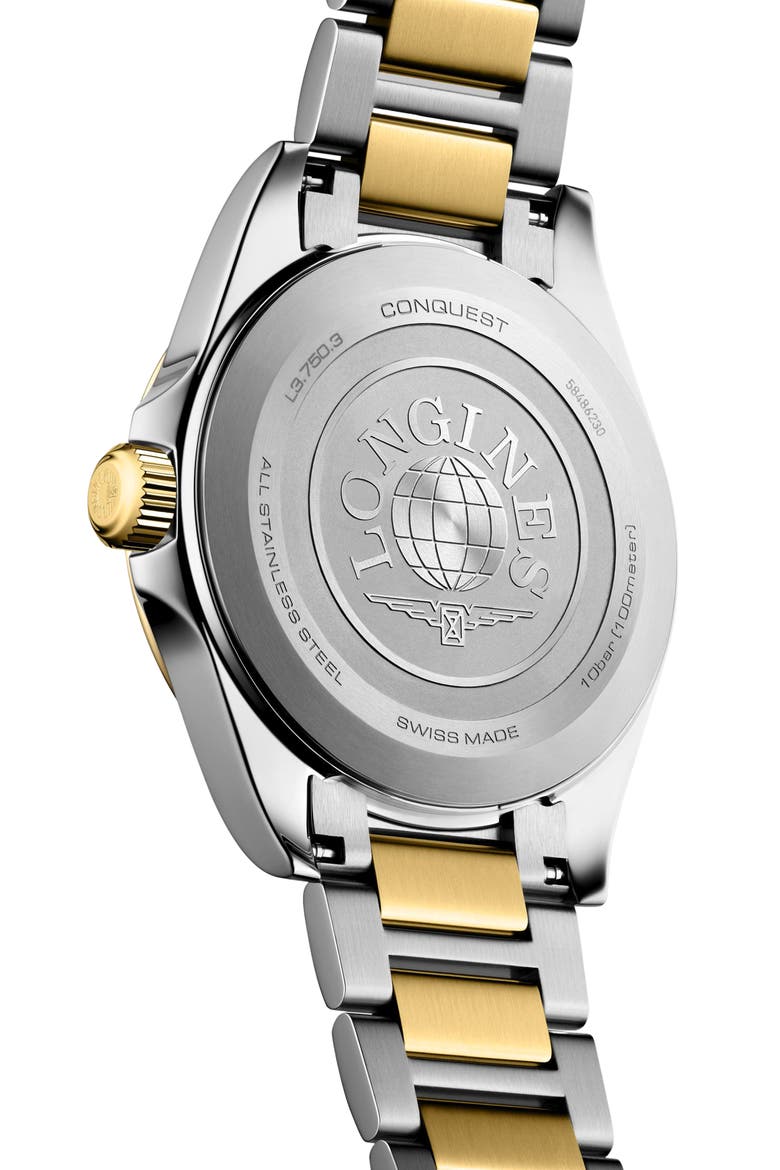 Conquest Bracelet Watch, 38mm, Alternate, color, BLACK