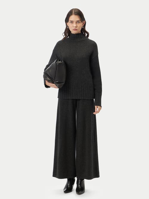 Gobi Mongolian Cashmere Relaxed-fit Cashmere Turtleneck In Charcoal
