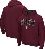 COLOSSEUM Men's Colosseum Crimson New Mexico State Aggies Arch and Logo Pullover Hoodie