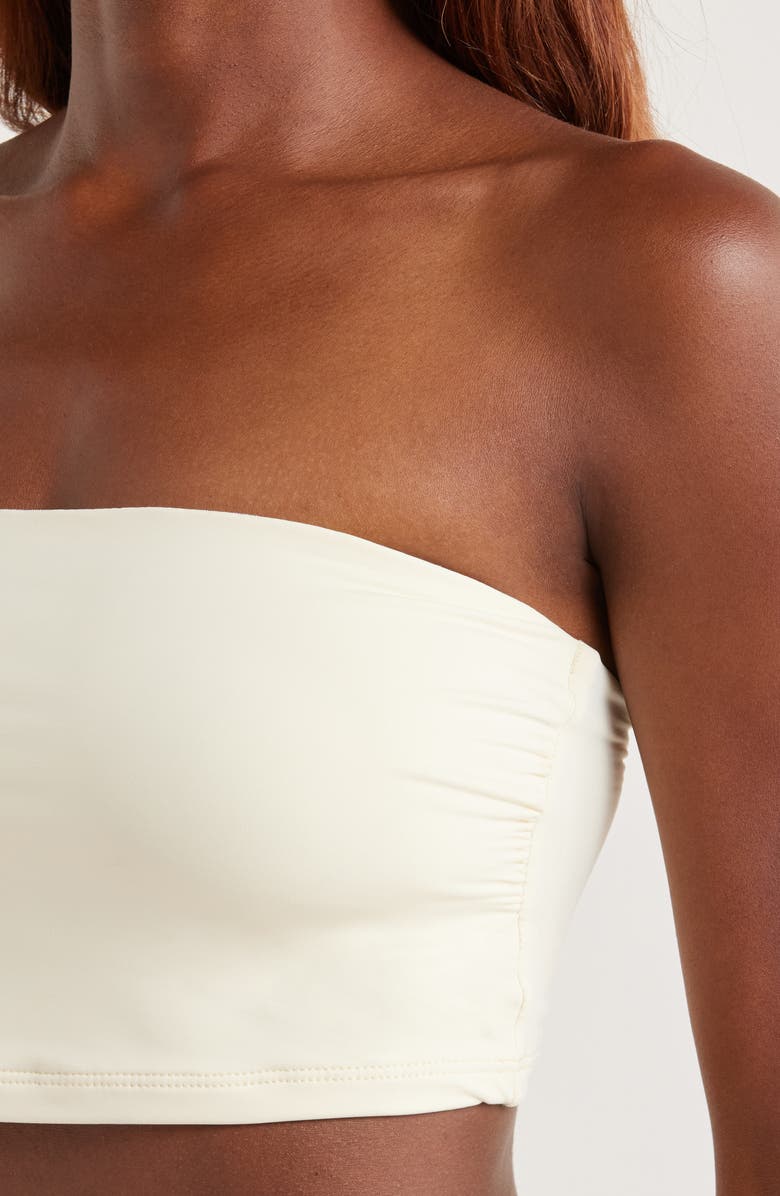 BONDI BORN Stella Strapless Bikini Top, Alternate, color, Porcelain