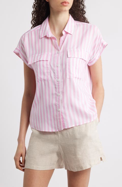 Kaiana Stripe Short Sleeve Button-Up Shirt