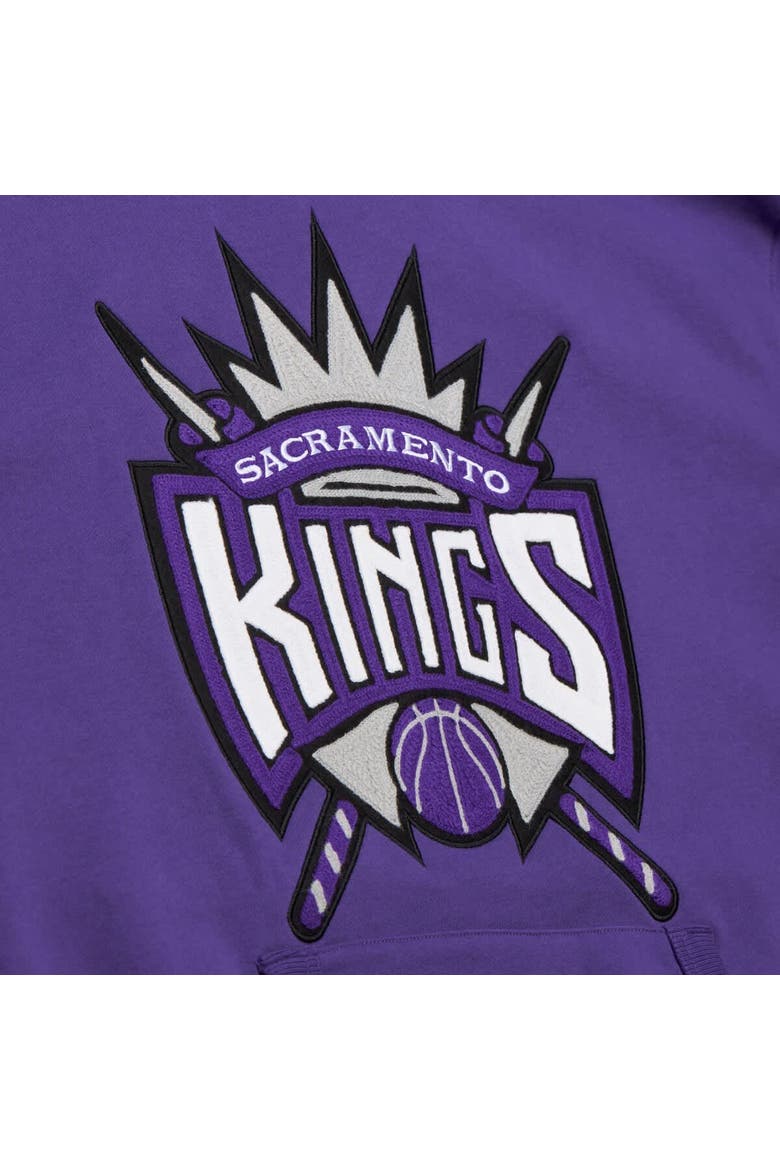 Men's Mitchell & Ness Purple Sacramento Kings Nights Pullover Sweatshirt, Alternate, color, Purple