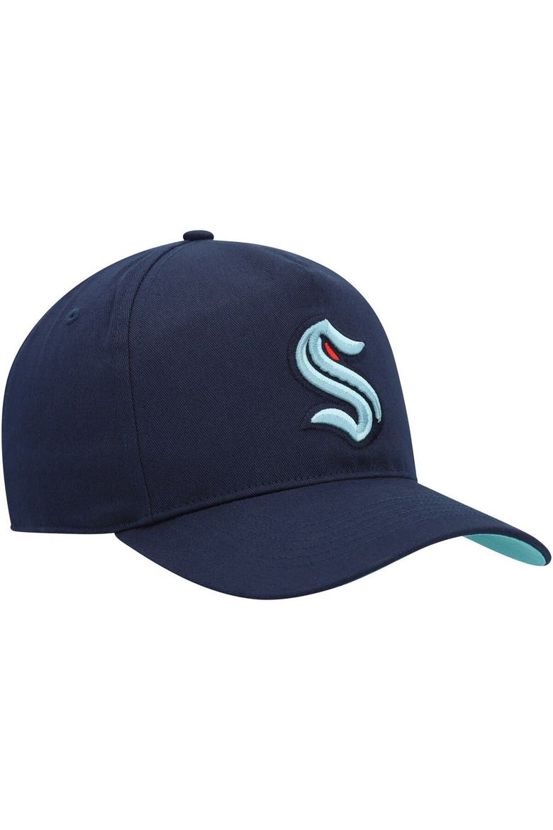 Men's '47 Deep Sea Blue Seattle Kraken Primary Hitch Snapback Hat, Alternate, color, Navy