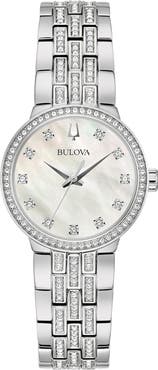 BULOVA Diamond Mother-of-Pearl Bracelet Watch, 28.5mm