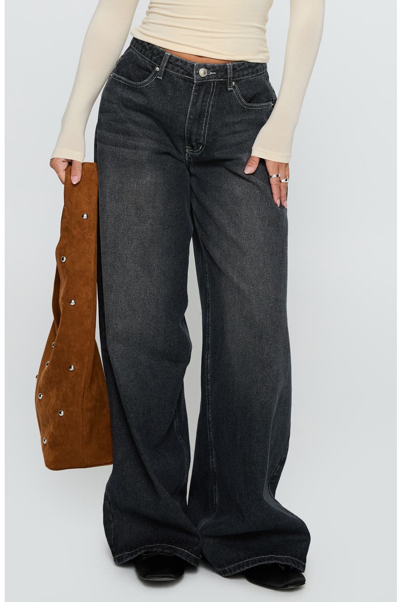 Naylor Baggy Wide Leg Jeans, Main, color, GREY WASH