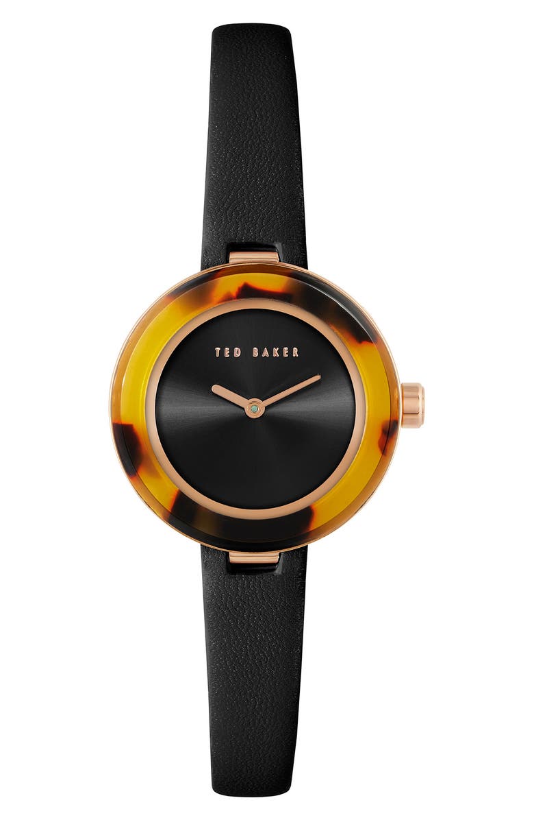 Ted Baker London Lenara Leather Strap Watch, 28mm, Main, color,