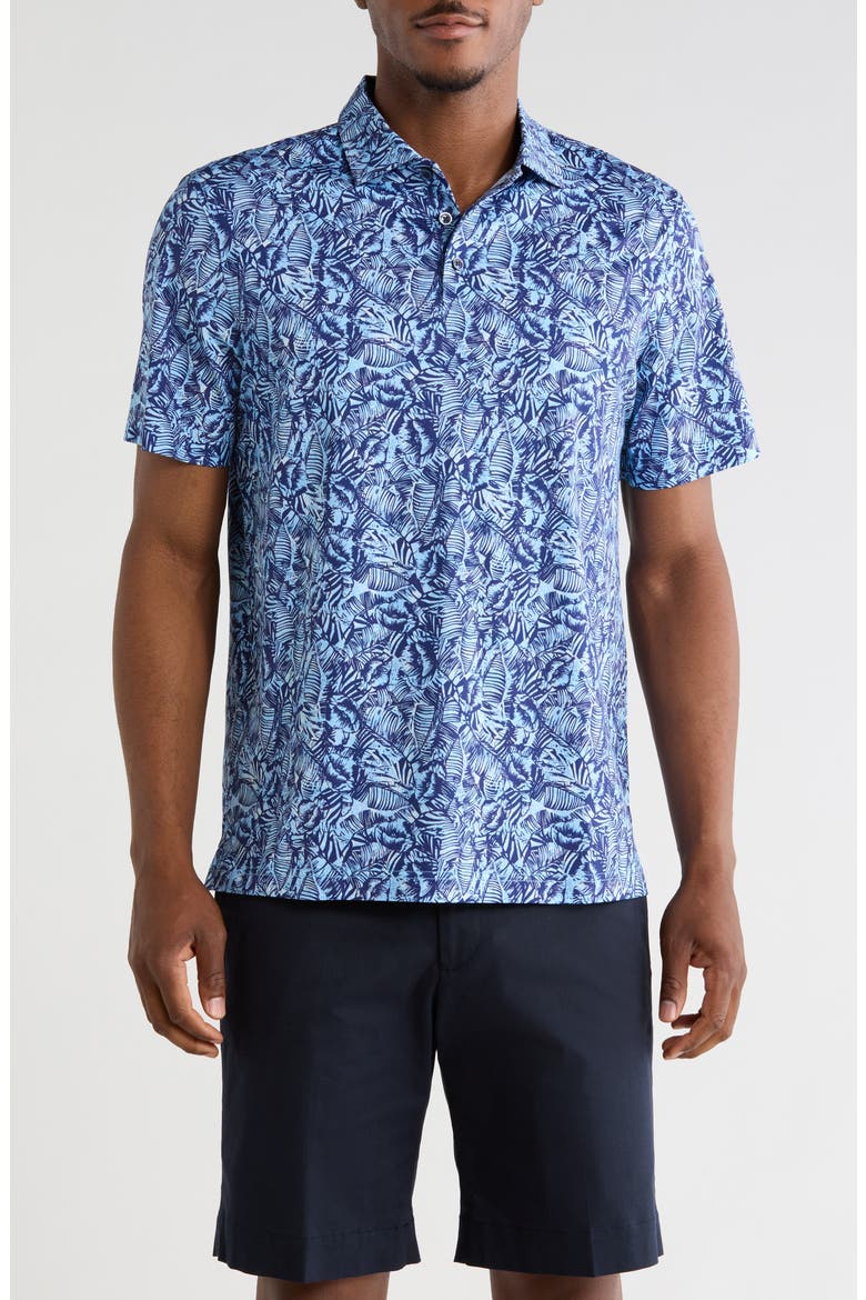 Stretch Cotton Knit Polo, Main, color, AIR BLUE