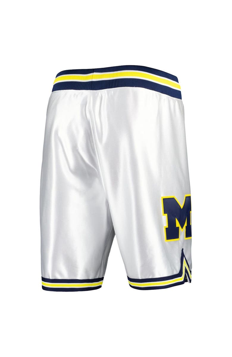 Mitchell & Ness Men's Mitchell & Ness White Michigan Wolverines 1991 Shorts, Alternate, color, White