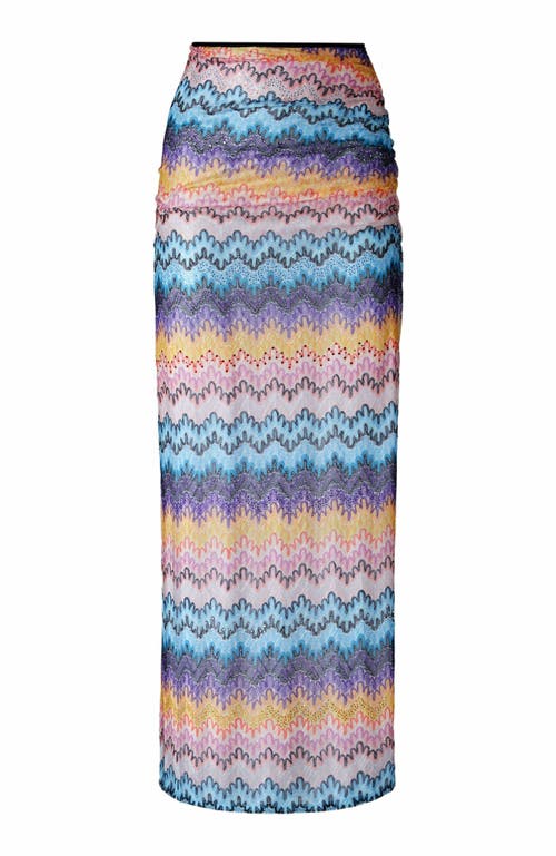 Missoni Long Printed Lace Skirt With Zig Zag Pattern