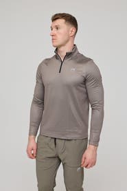 OOSC Elite Activewear 1/4 Zip Top - Khaki