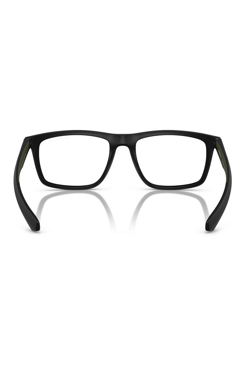 55mm Square Optical Glasses, Alternate, color, MATTE BLACK / CLEAR