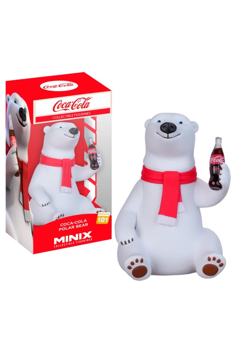 Coca-Cola Polar Bear (Coca-Cola) Minix 4.5-Inch Vinyl Entertainment Figure, Main, color, Multi-Color