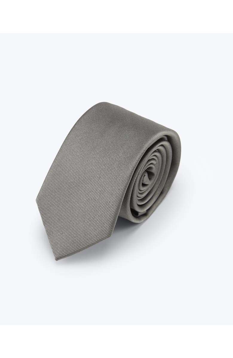 Knottery & Co Twill Silk Tie, Main, color, Grey