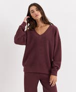 Pact Organic Cotton Luxe Waffle V-neck Top