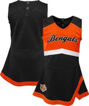 Outerstuff Girls Infant Black Cincinnati Bengals Cheer Captain Jumper Dress