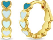 In Season Jewelry Enamel Cascading Heart Girl Earrings
