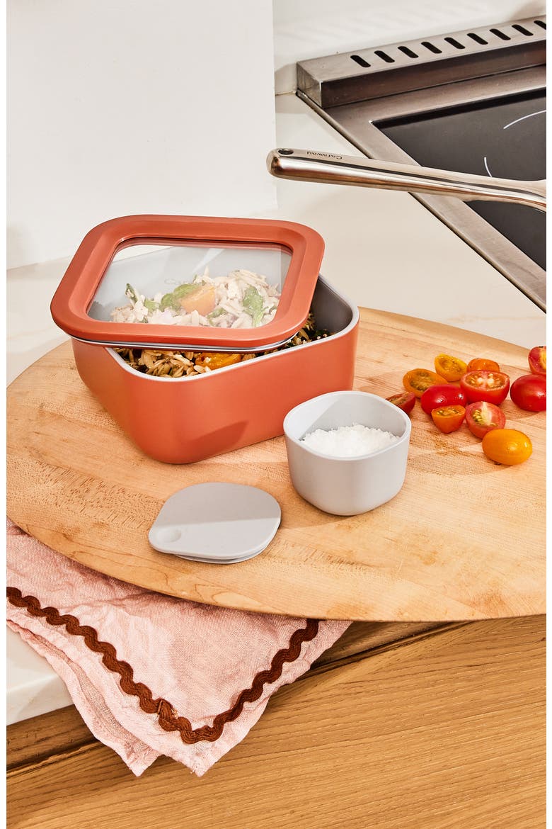 4.4-Cup Glass Food Storage Container, Alternate, color, MIST