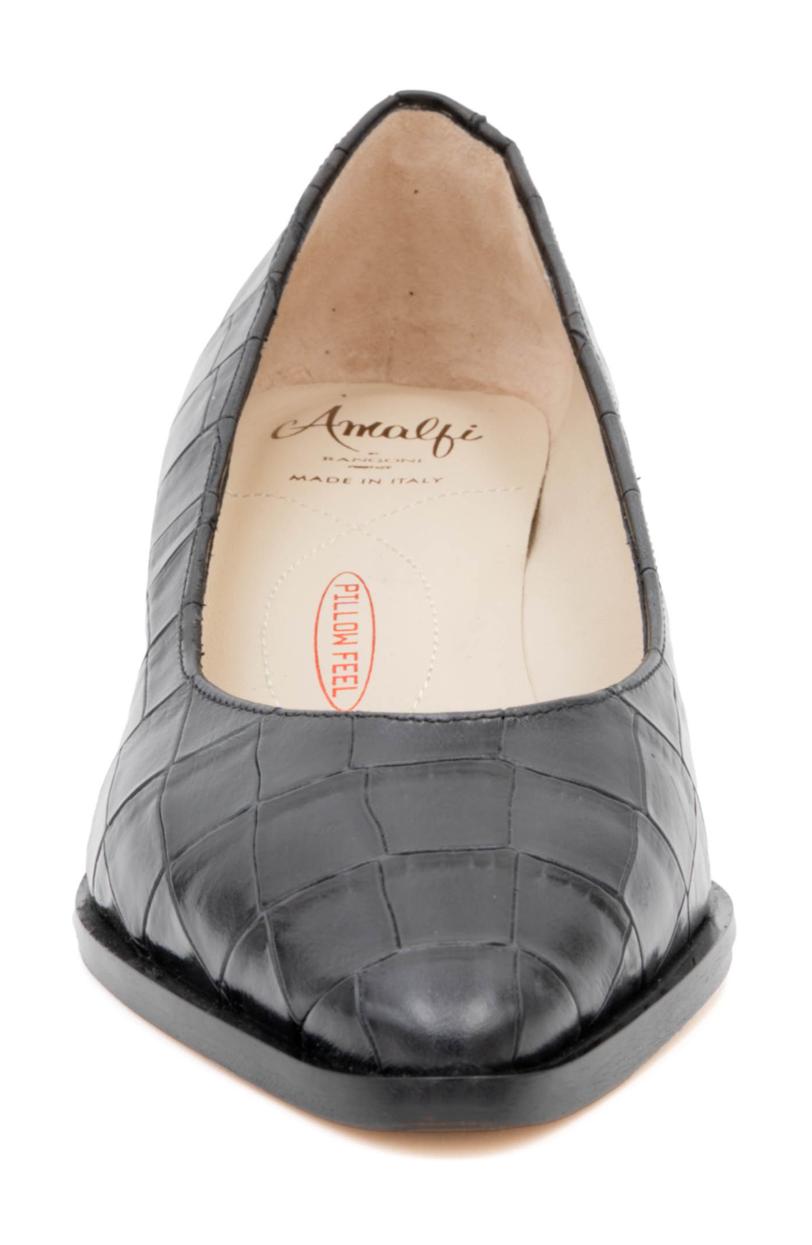 Amalfi by Rangoni Persiana Pointed Toe Pump, Alternate, color, Nero Cocco Bengala