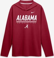 Nike Men's Nike Crimson Alabama Crimson Tide 2026 Sideline Lightweight Long Sleeve Hooded Dri-FIT Top