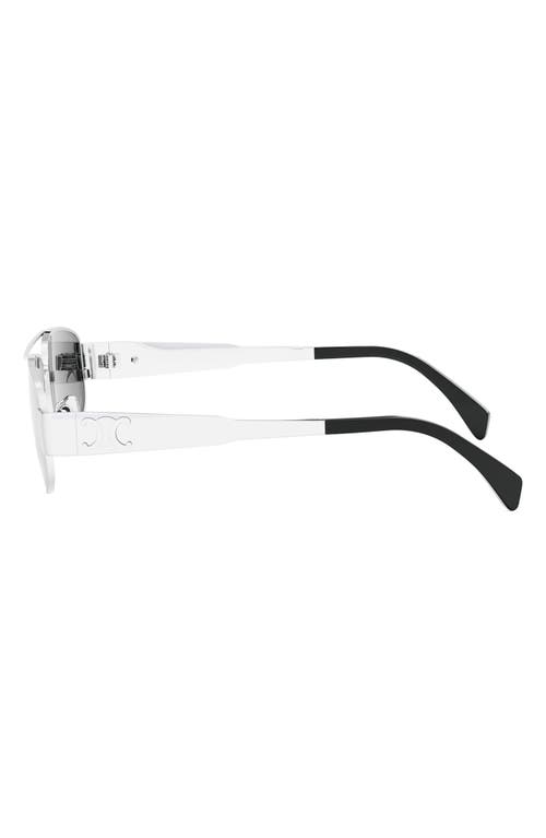 Celine Triomphe 57mm Pilot Sunglasses In Gray