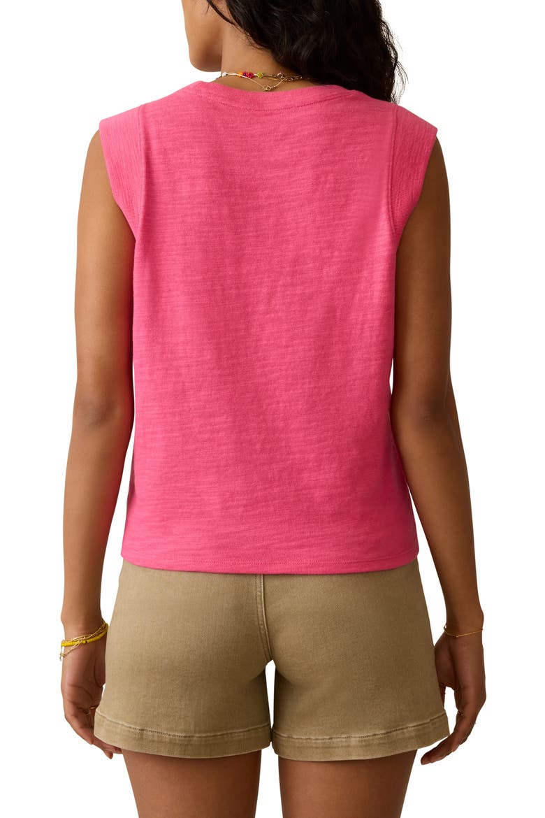 Sunwashed Slub Muscle Tank, Alternate, color, PINK FLAMBE