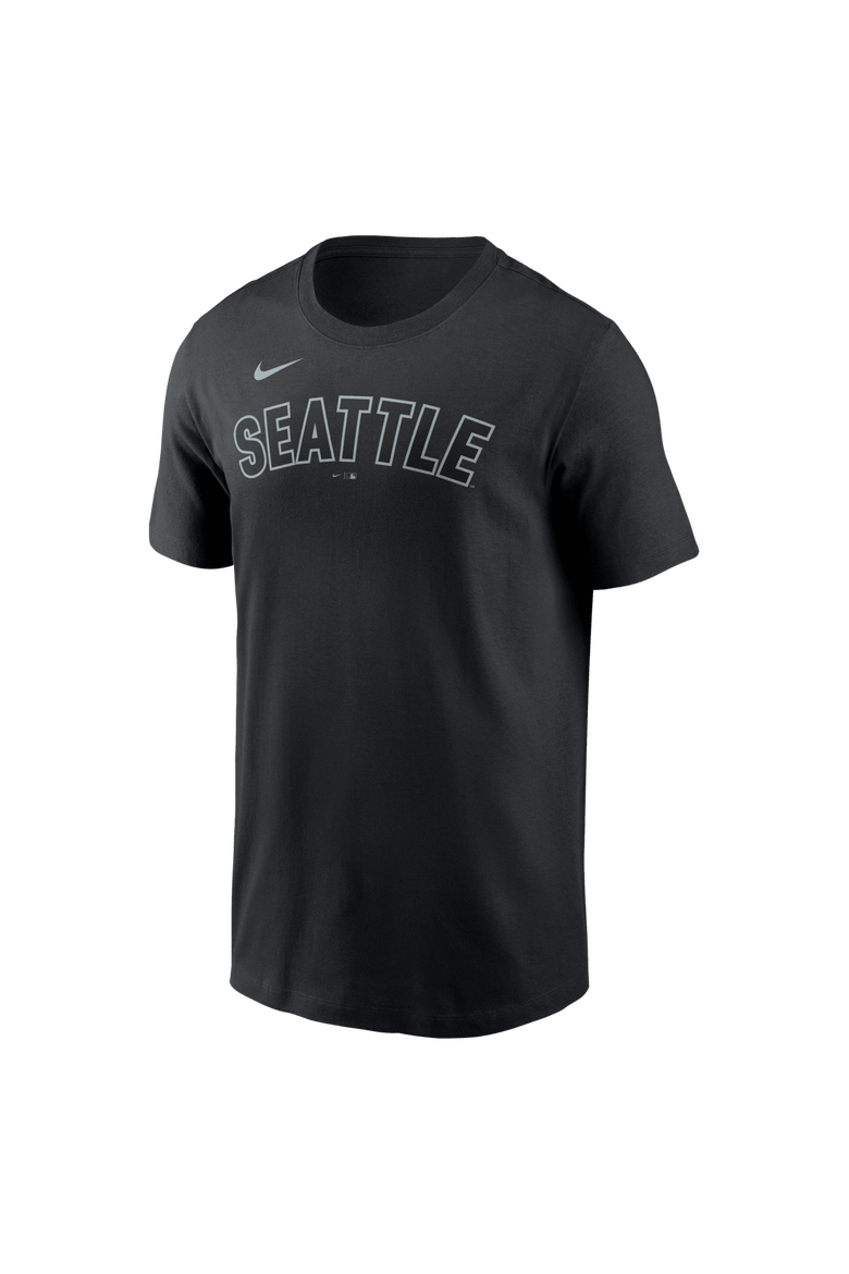 Men's  Nike Black Seattle Mariners Alternate Wordmark T-Shirt, Alternate, color, Black