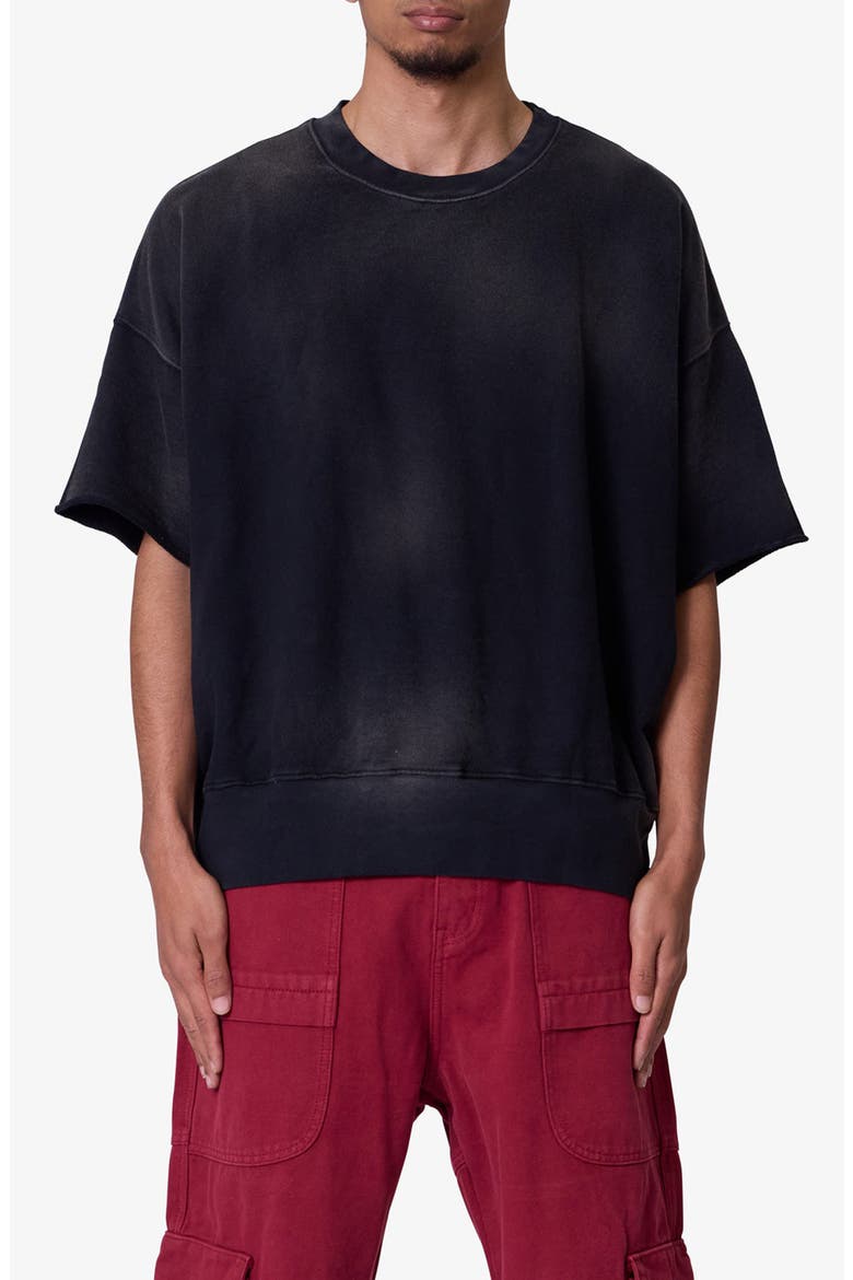 Oversize Cotton T-Shirt, Main, color, WASHED BLACK