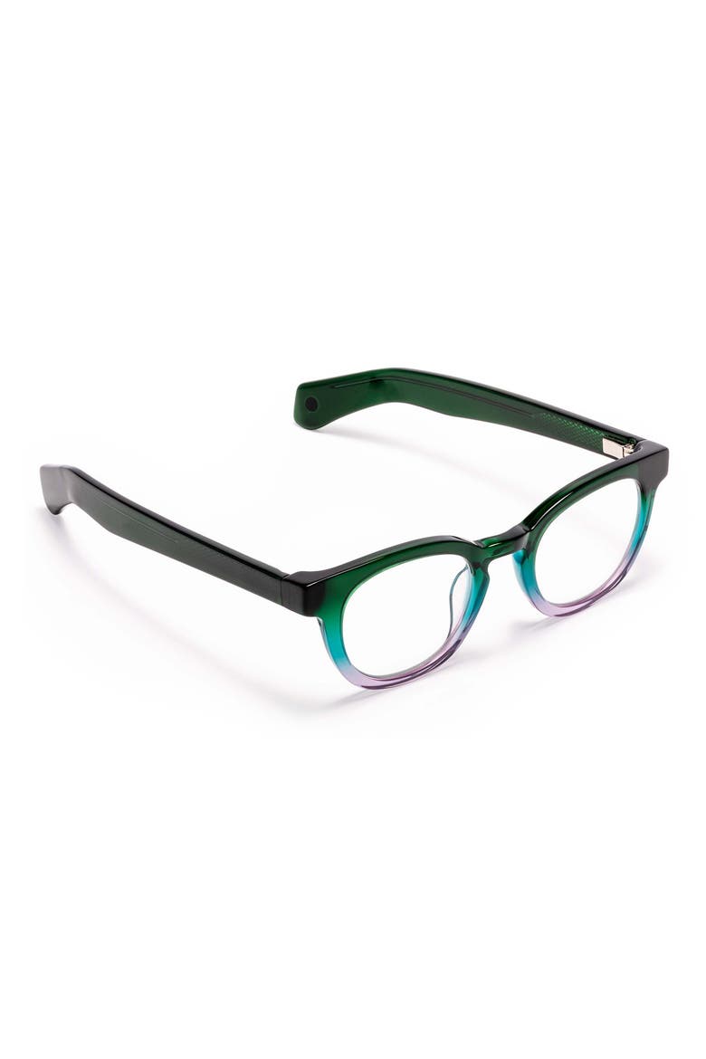 Total Wit 45mm Round Reading Glasses, Alternate, color, EMERALD / ROSE QUARTZ FADE