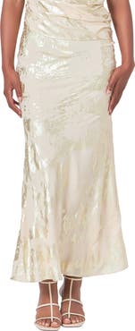 Endless Rose Foil Print Skirt